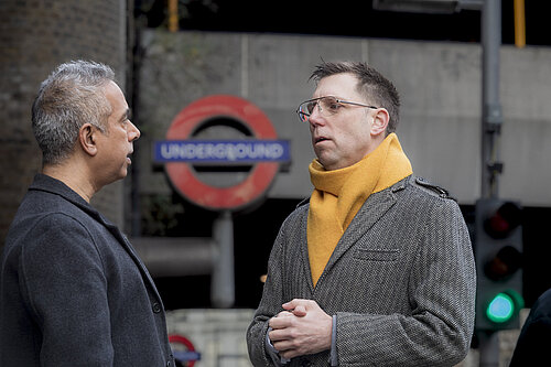 Rob Blackie pictured outside a Tube station