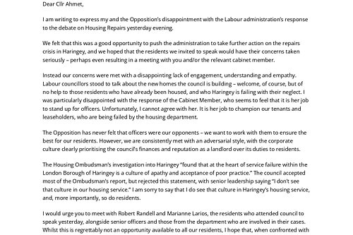 Letter to Peray