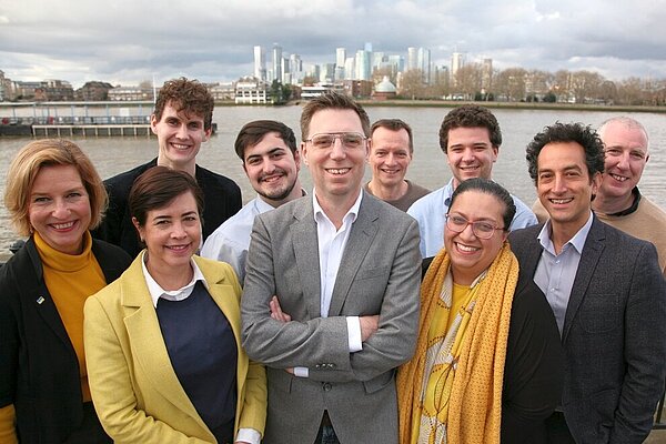 Rob Blackie pictured with Liberal Democrat candidates for London