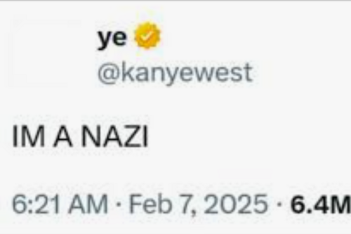 Kanye West Twitter post "I'm a Nazi"